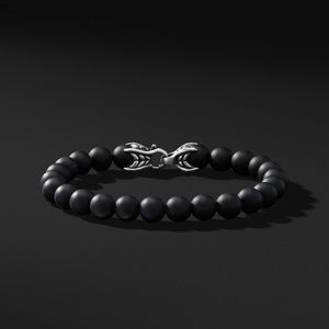 SPIRITUAL BEADS BRACELET IN STERLING SILVER WITH BLACK ONYX - Never Been Worn!